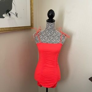 Forever 21 summer dress. Orange dress great for pool parties, night club.